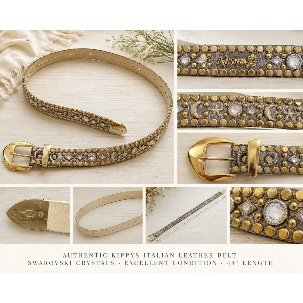 Authentic Kippys Italy Swarovski Crystal Belt 44